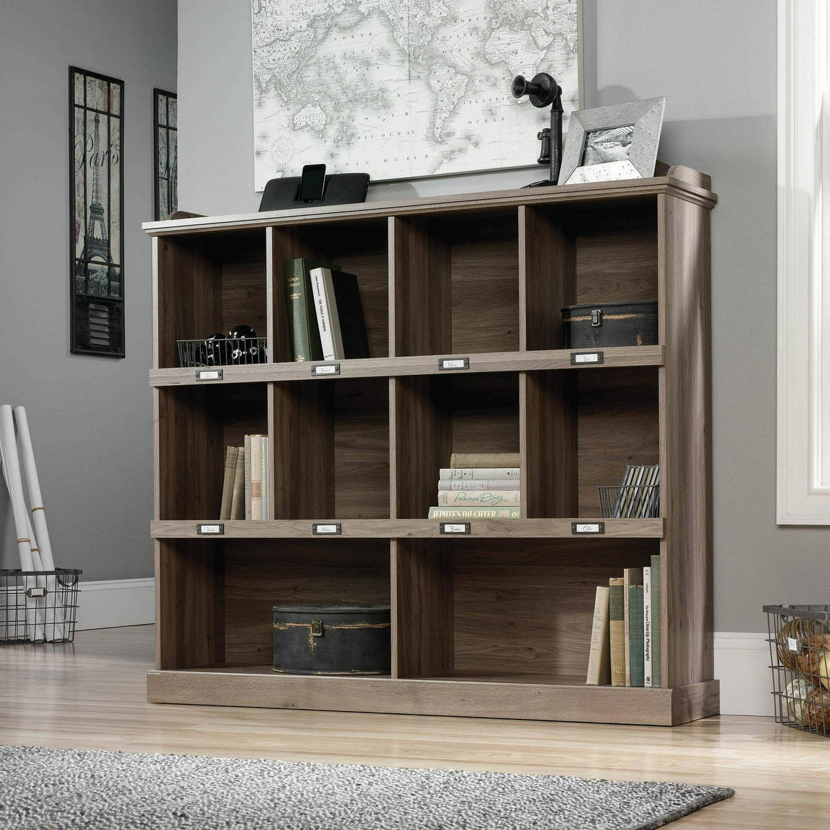 Scribed Oak Bookcase Q2505