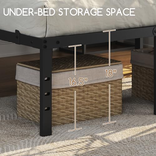 14 Inch Full Metal Platform Bed Frame with Under Bed Storage Q25208