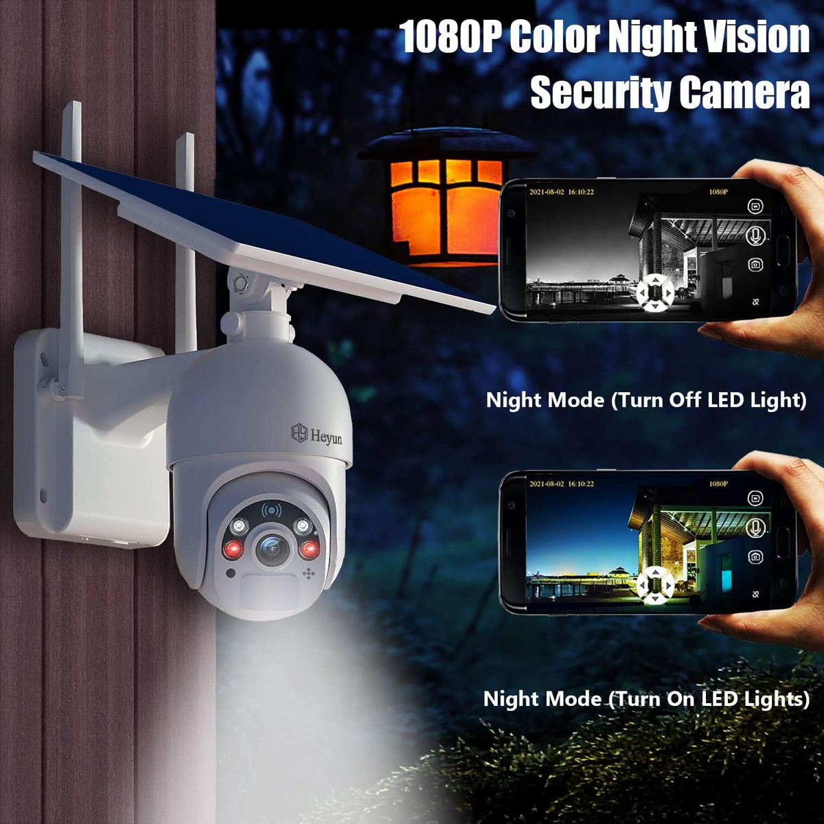 Wireless Outdoor Security Cameras with Color Night Vision H737623