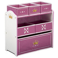 White/Pink 6 Bin Toy Storage Organizer N40303