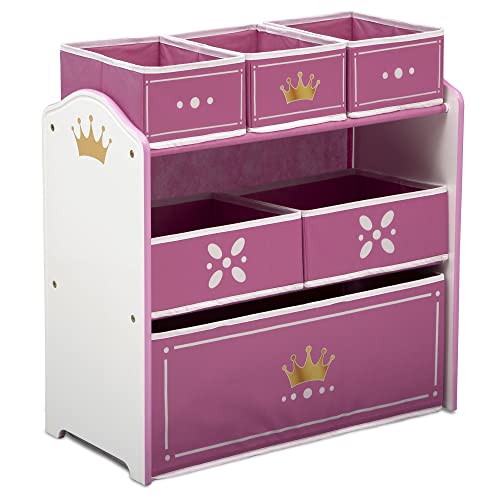 White/Pink 6 Bin Toy Storage Organizer N40303