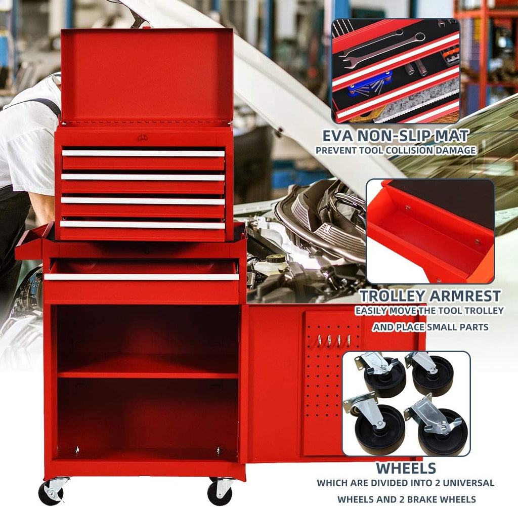 5 Drawers Rolling Tool Box with 4 Wheels Y31264