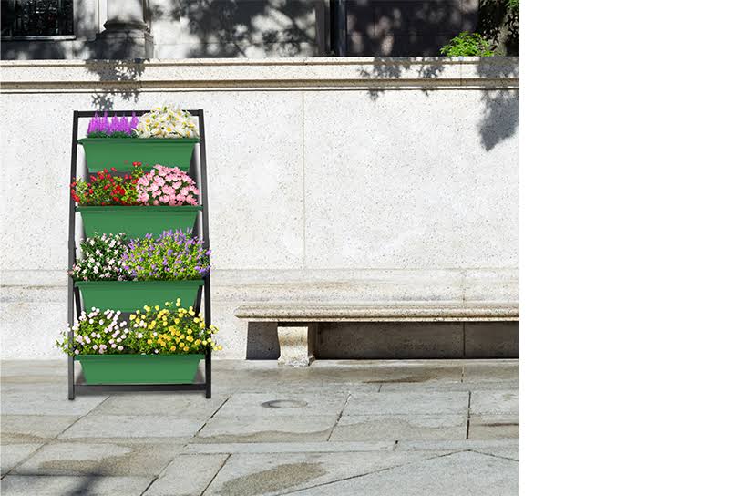 4-Bin 4ft Vertical Garden Grey E34186