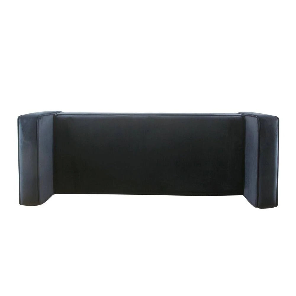 Dark Navy Velvet Storage Bench W60448