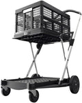 Collapsible Folding Trolley Cart with Storage Crate V1321