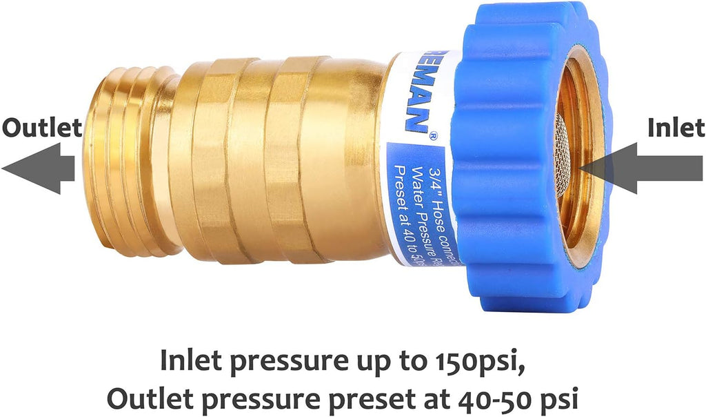 Lead-Free Brass Water Pressure Regulator 40-50 psi Pack of 2 K106