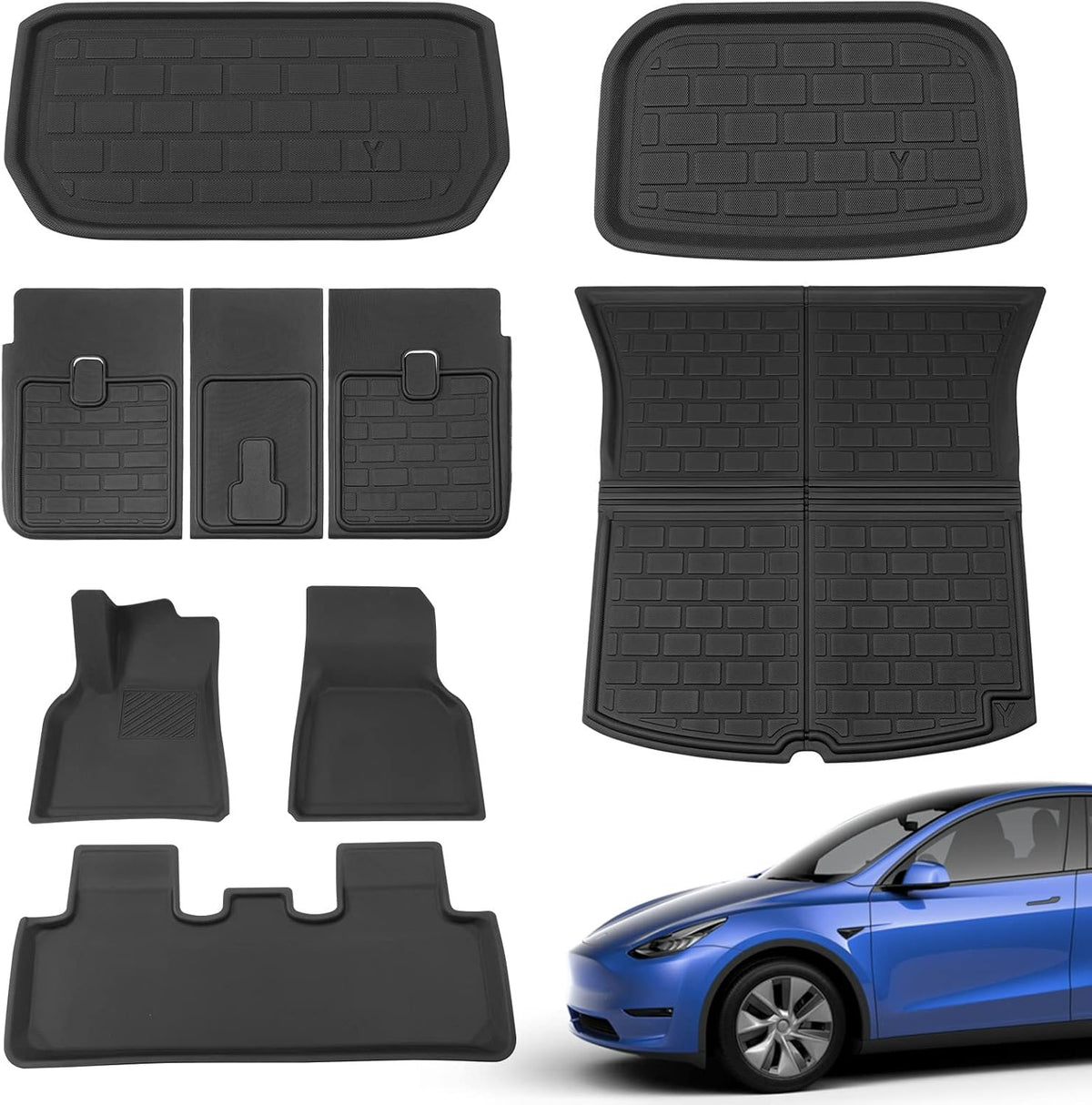 TPR All Weather Cargo Mat Trunk Liner Set of 6 F20899