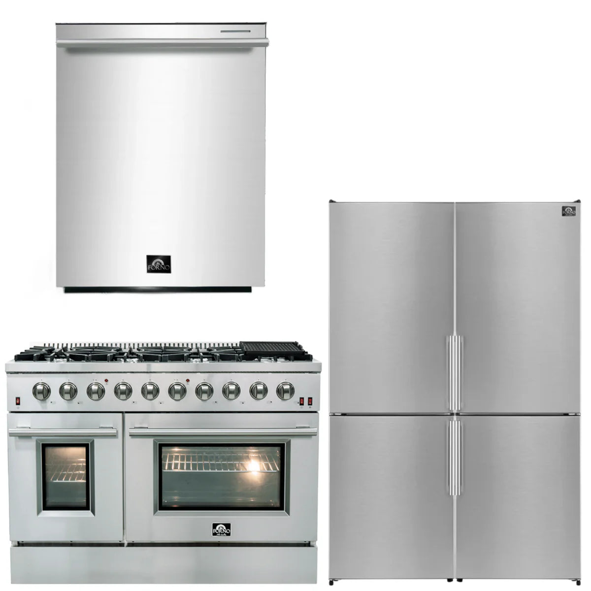 48 Dual Fuel Range, Dishwasher, Refrigerator D369755