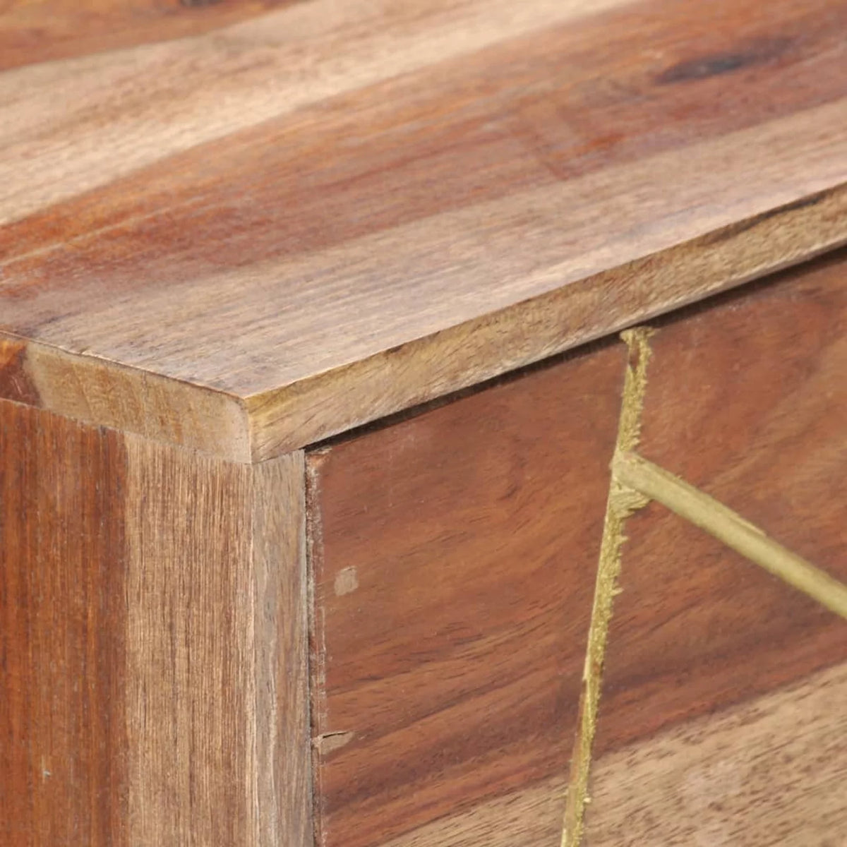Sheesham Wood Writing Desk with 2 Storage Drawers L45036