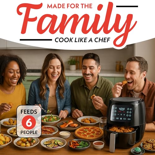 4 Quart Digital Air Fryer Oven, Black and Stainless Steel B62757