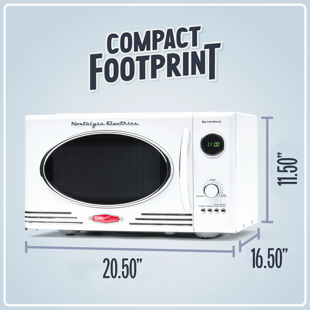 0.9 Cubic Foot 800-Watt Countertop Microwave Oven White H302118