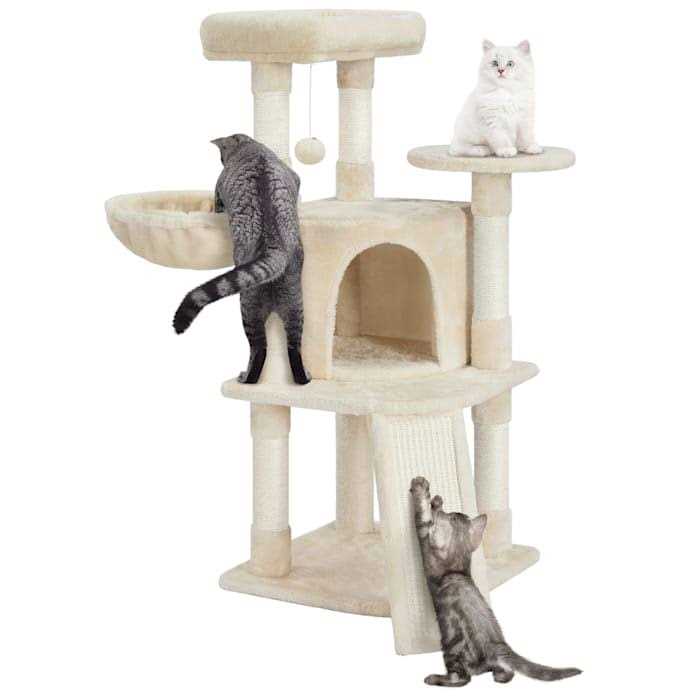 Plush Cat Tree Condo with Basket R858411