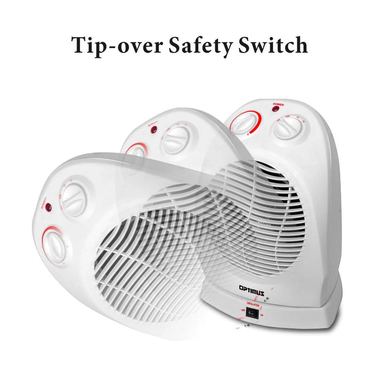 Portable Oscillating Fan Heater with Thermostat R6943