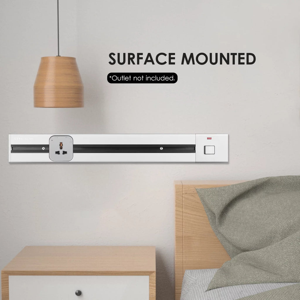 Surface Mounted Power Outlet Track 60cm Aluminum Alloy K20530