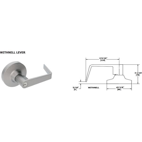 Satin Chrome Cylindrical Lock X805
