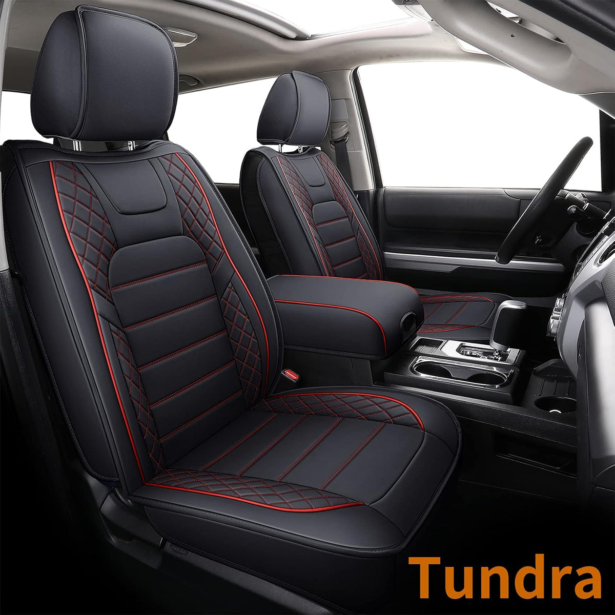 Black Water Proof Faux Leather Seat Covers Full Set H26631