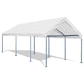 10x20 Heavy Duty Galvanized Car Canopy Carport White Z693130