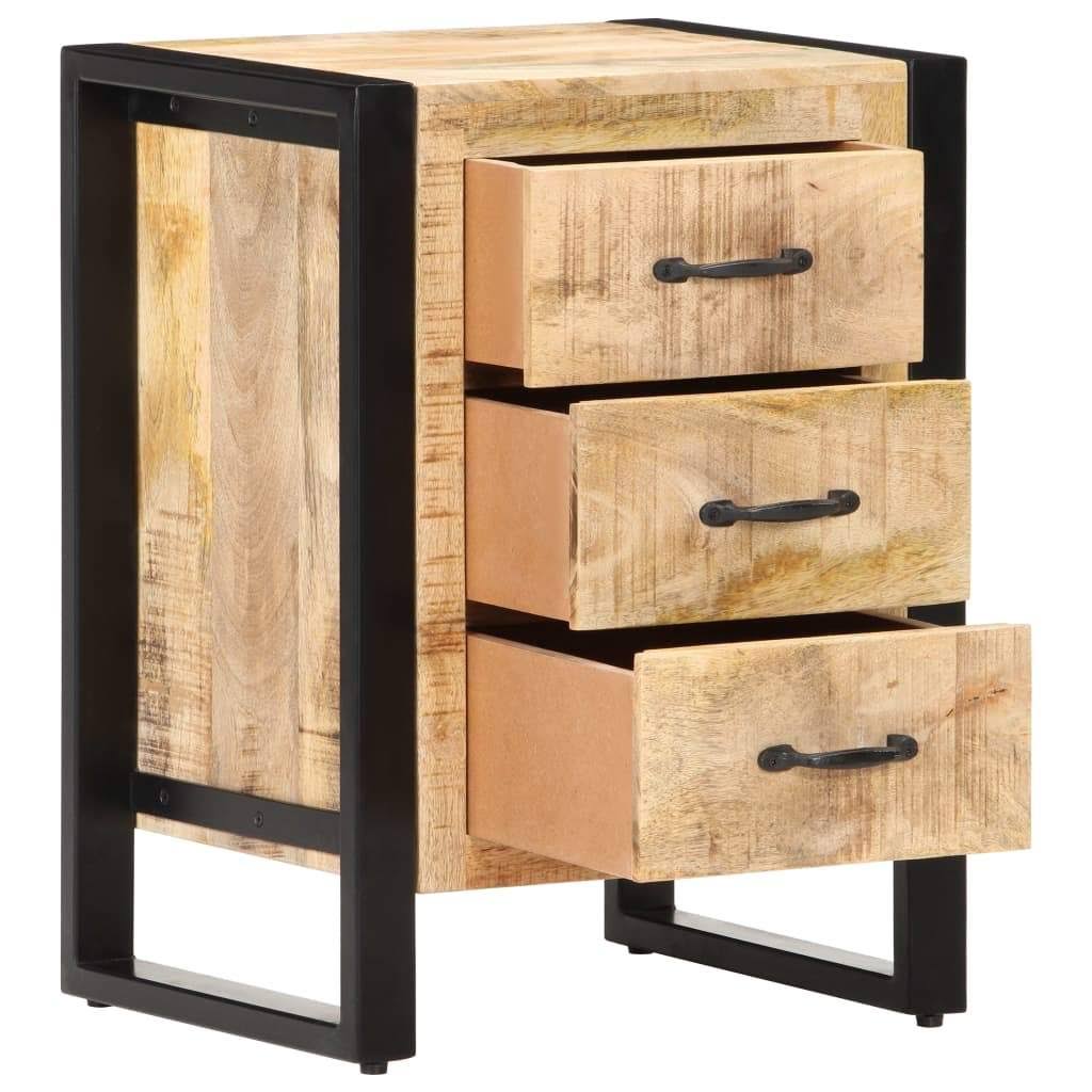 Solid Mango Wood Bedside Cabinet J7711