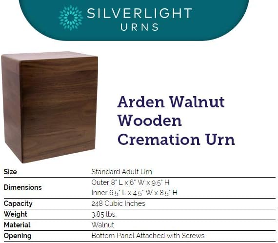 Mahogany Wooden Cremation Urn S2483