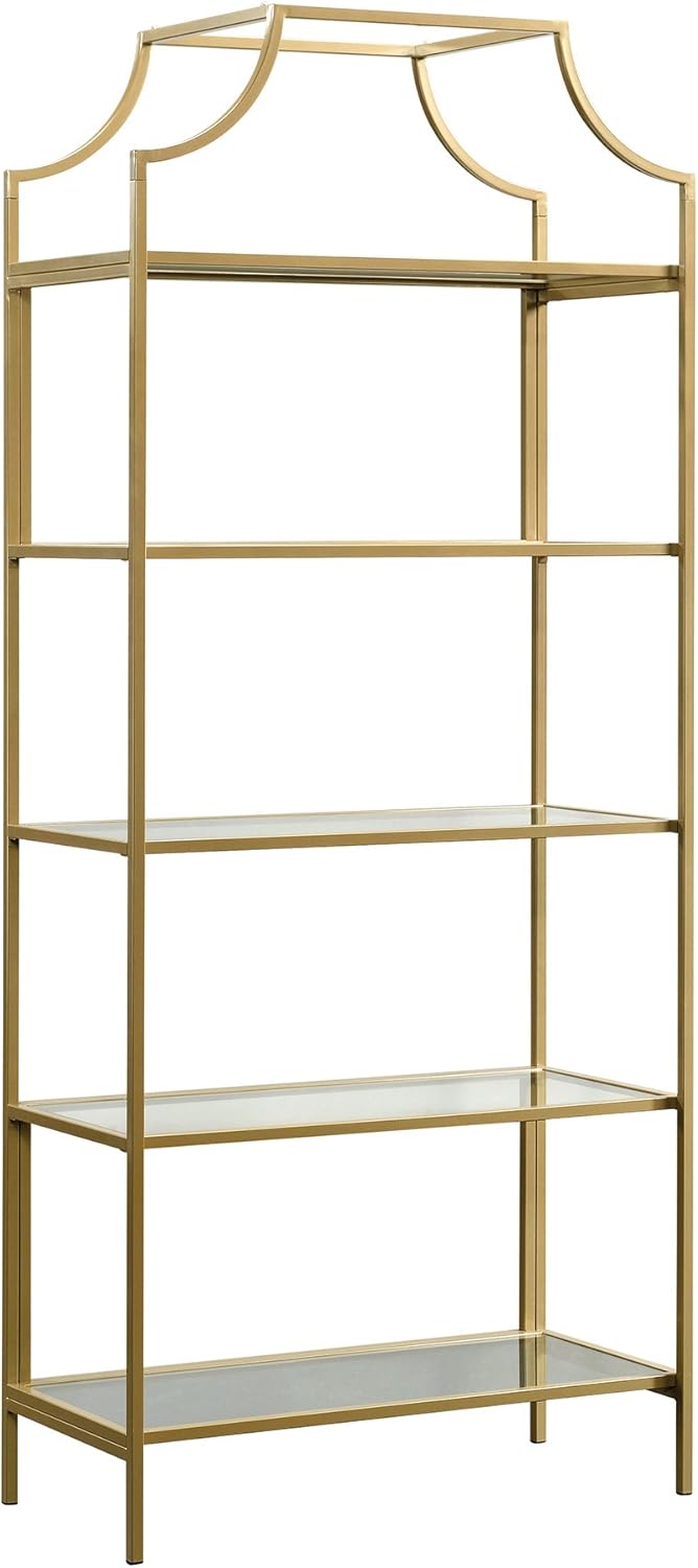 Bookcase Satin Gold Finish P30094