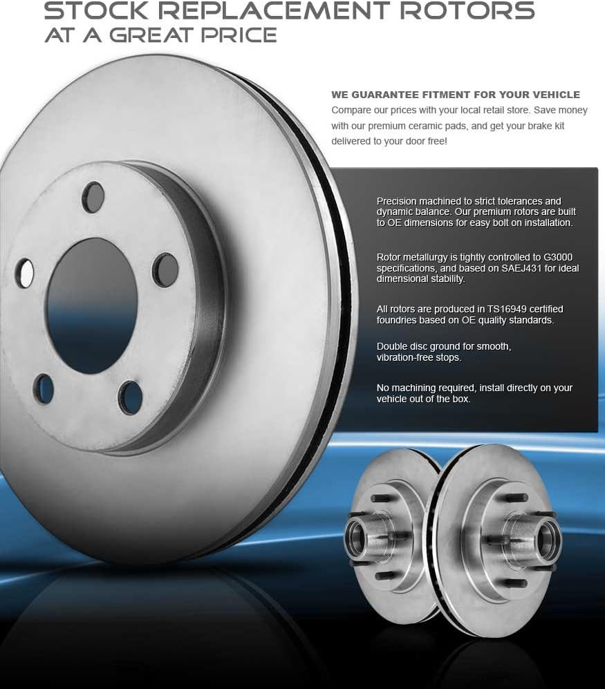 267 mm Brake Disc Rotors + Ceramic Brake Pads + Clips I6893
