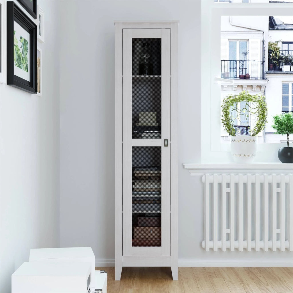 18 inch Wide Storage Cabinet with Mesh Door L56132