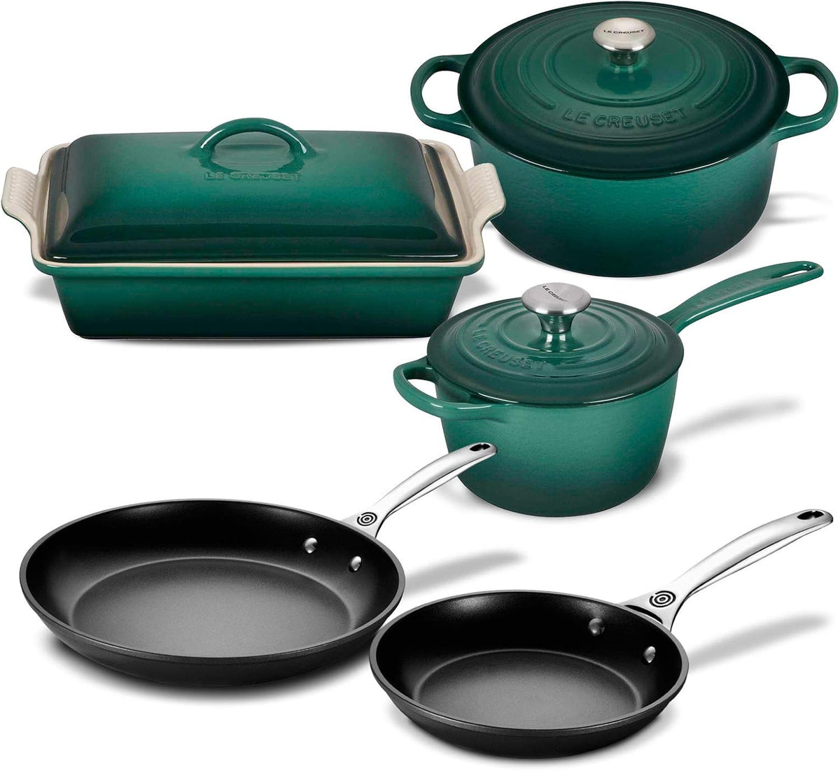 Enameled Cast Iron and Nonstick Cookware Set J625