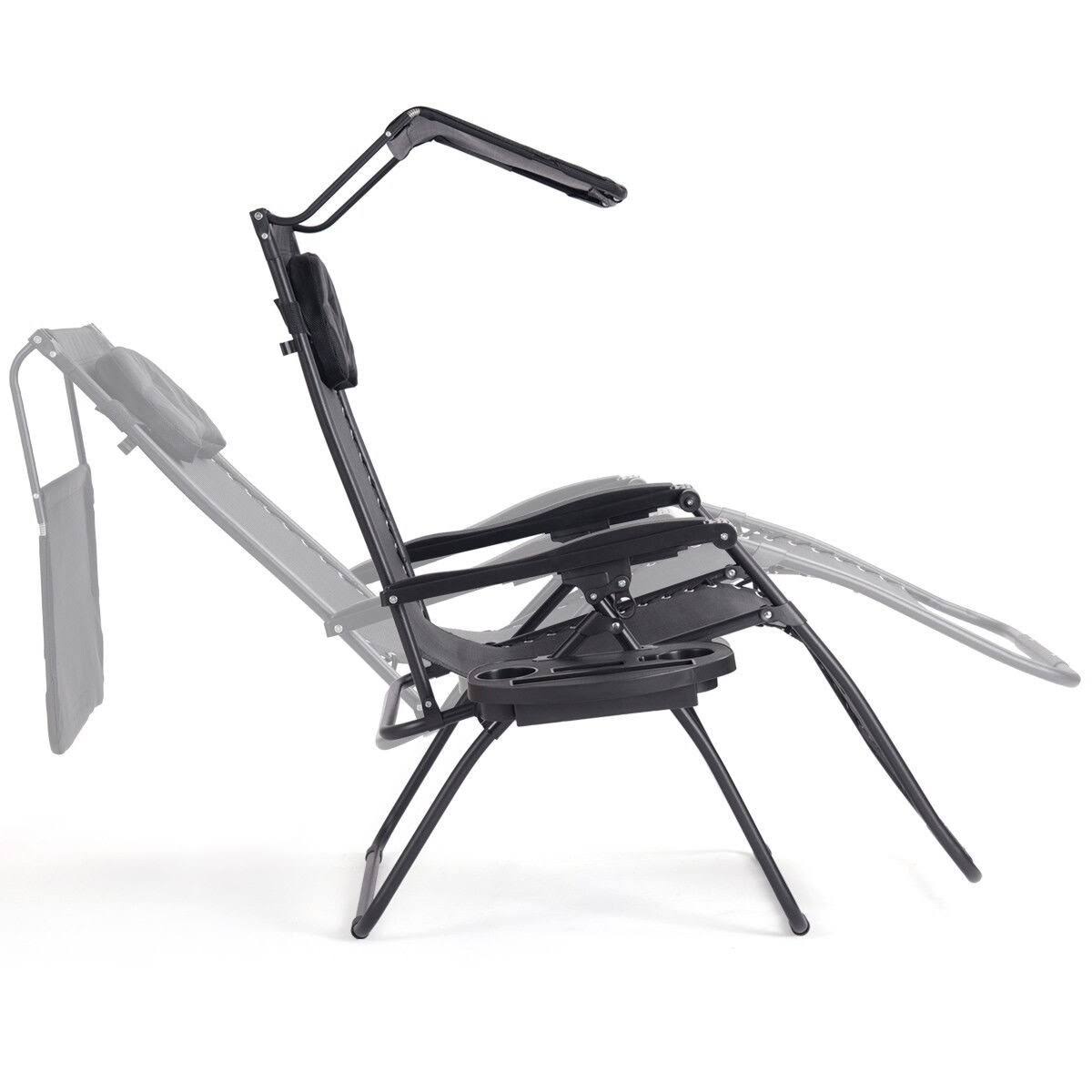 Folding Recliner Lounge Chair with Cup Holder V8489