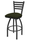 Swivel Bar Stool with Pewter Finish and Canter Pine Seat N43764