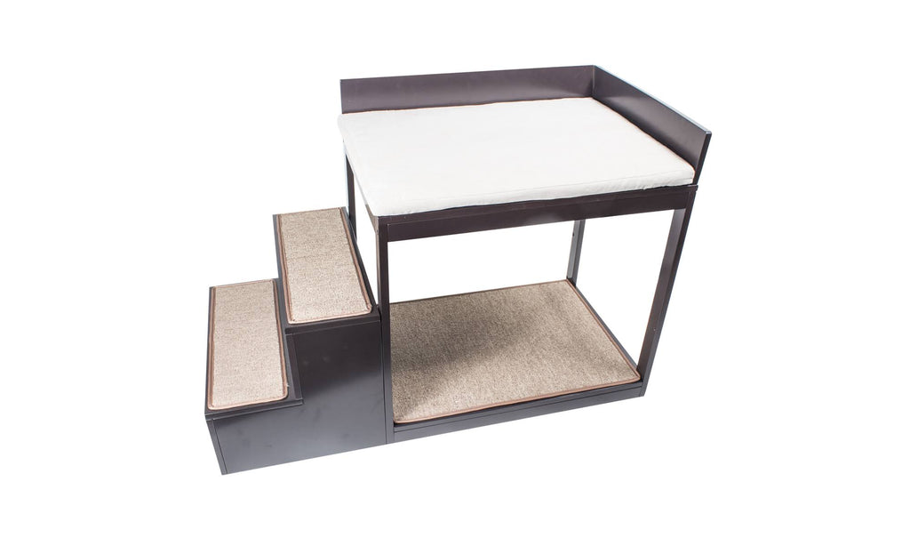 Brown Multi-Level Bed and Step System for Dogs Cats N3424