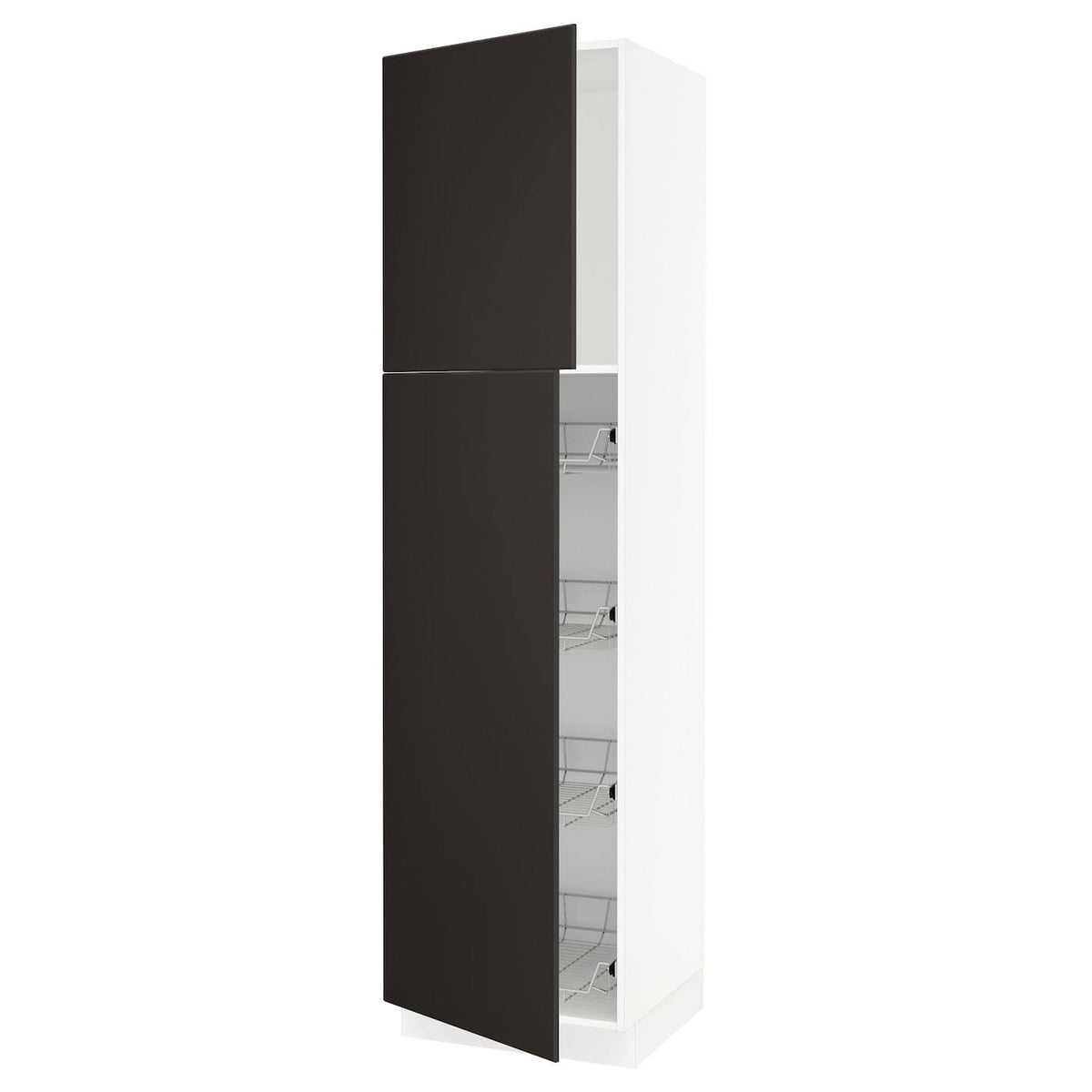 White High Cabinet with Wire Baskets R203857