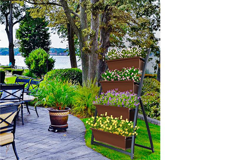4-Bin 4ft Vertical Garden Grey E34186