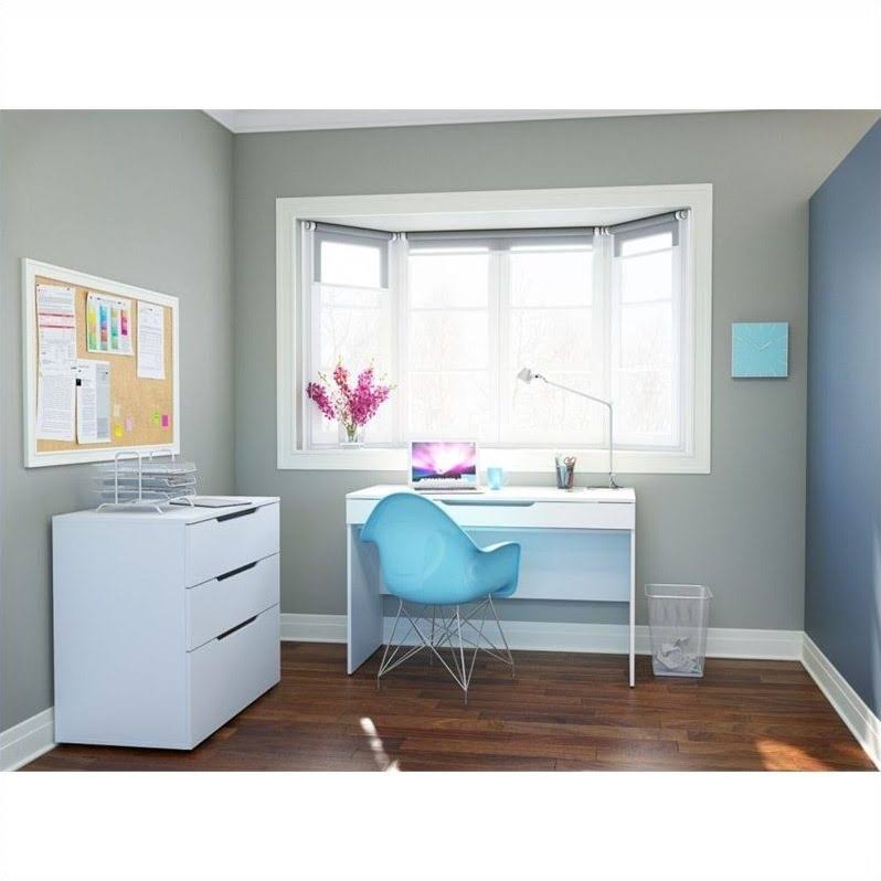 White 3 Drawer File Cabinet F9873
