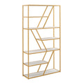Gold Geometric Metal Bookcase I621834