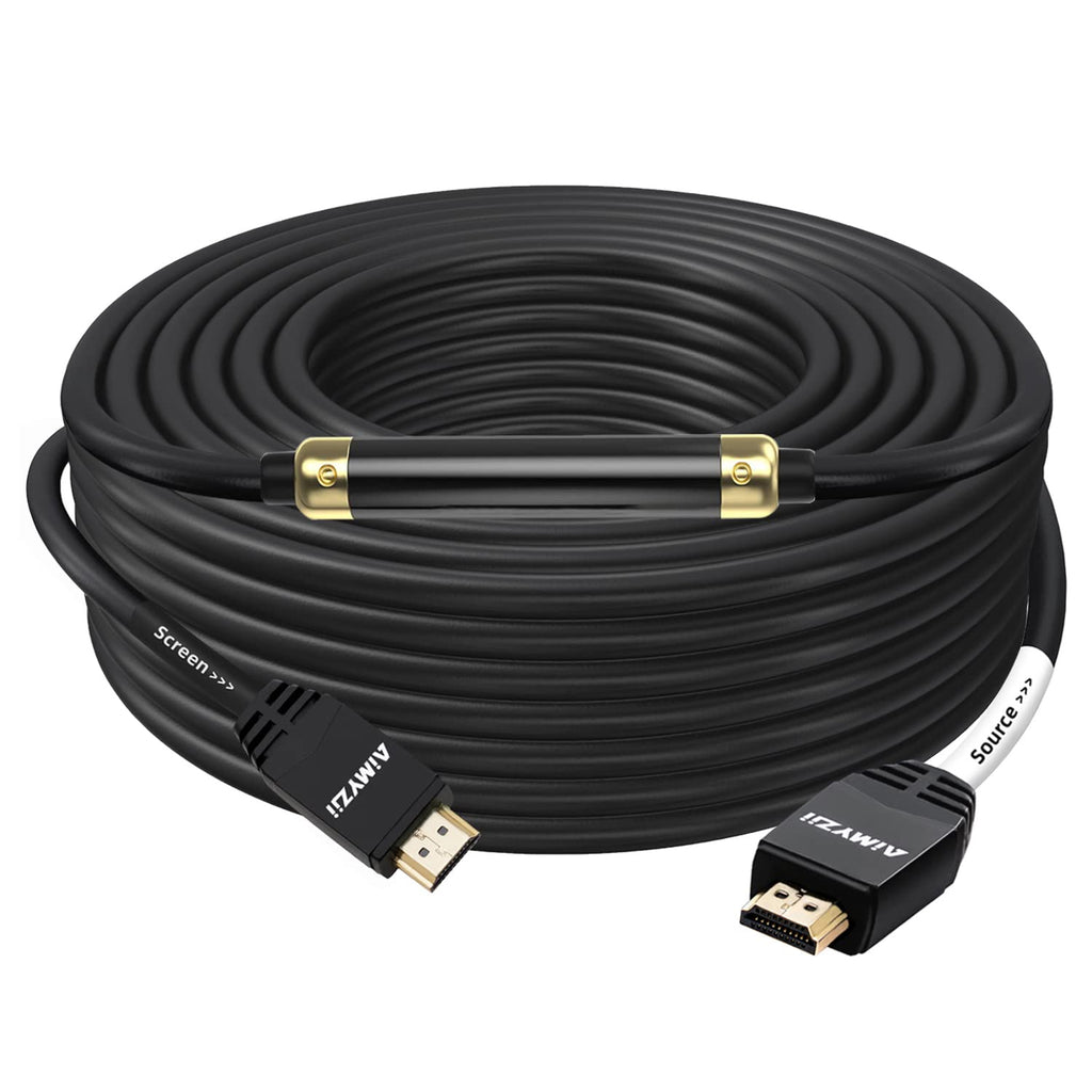 100 Feet 4K HDMI 2.0 Cable with Built-in Signal Booster Black Z44342