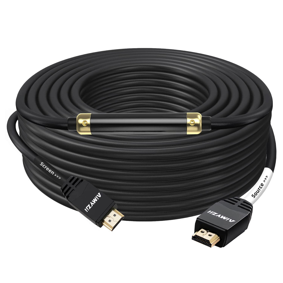 100 Feet 4K HDMI 2.0 Cable with Built-in Signal Booster Black Z44342