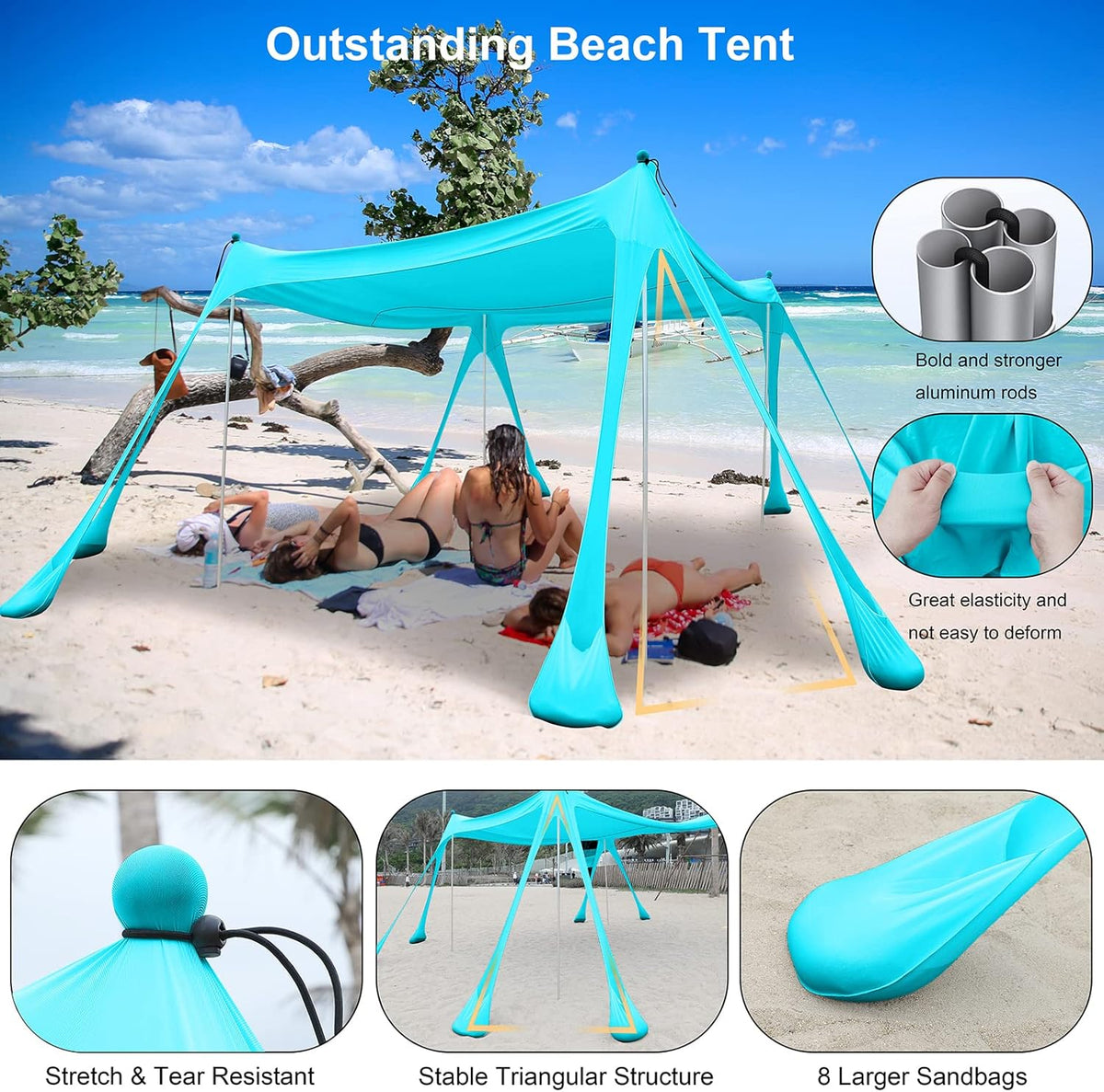 10x10 Pop Up Sun Shelter Canopy Tent with Carry Bag T650