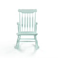 Blue Slatted Backrest Rocking Chair U2567