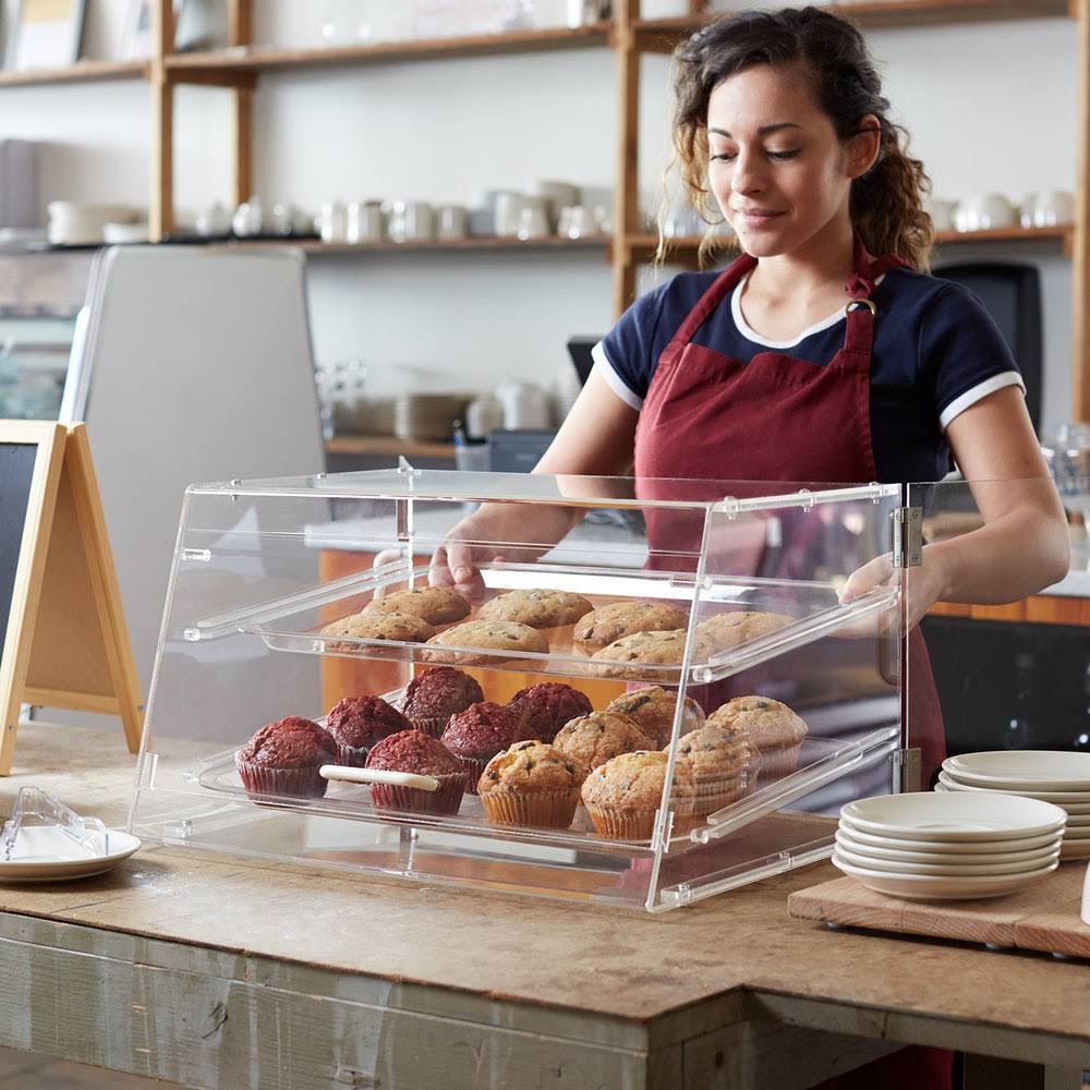 Bakery Display Case with Front and Rear Doors D368