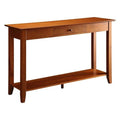 Cherry Console Table with 1 Drawer and Shelf H5933