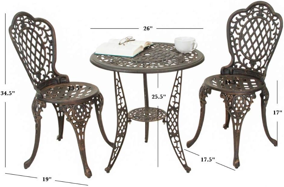 Bronze Cast Aluminum Bistro Set F569550