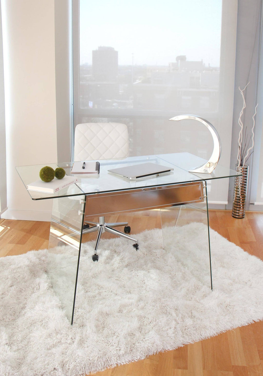 White Office Chair D1803