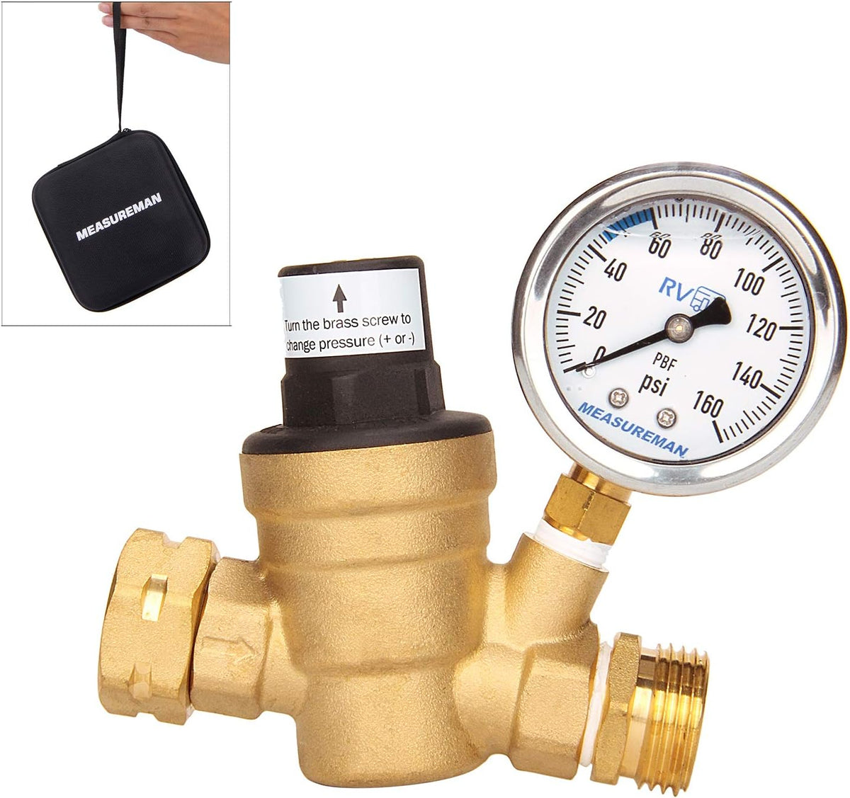 Lead-Free Brass Water Pressure Regulator 40-50 psi Pack of 2 K106
