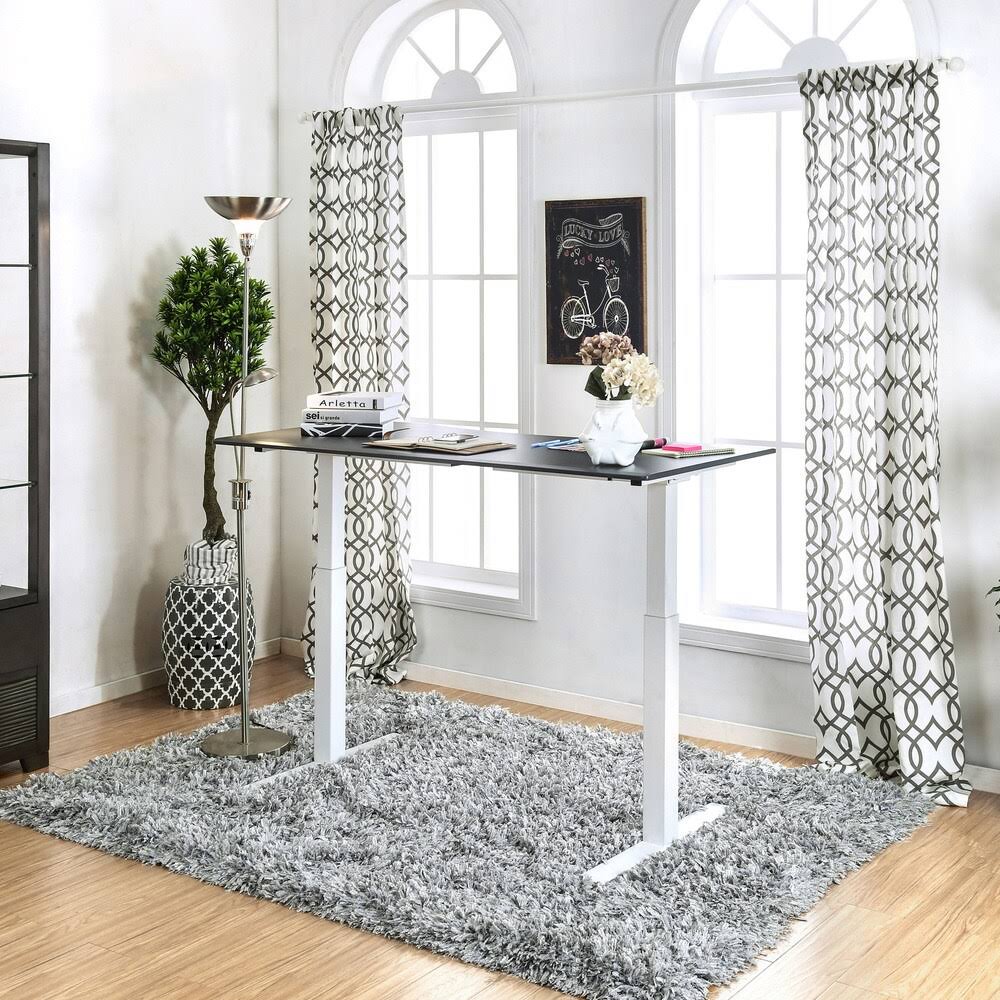 Height Adjustable Desk with USB Power Outlet Grey K872392