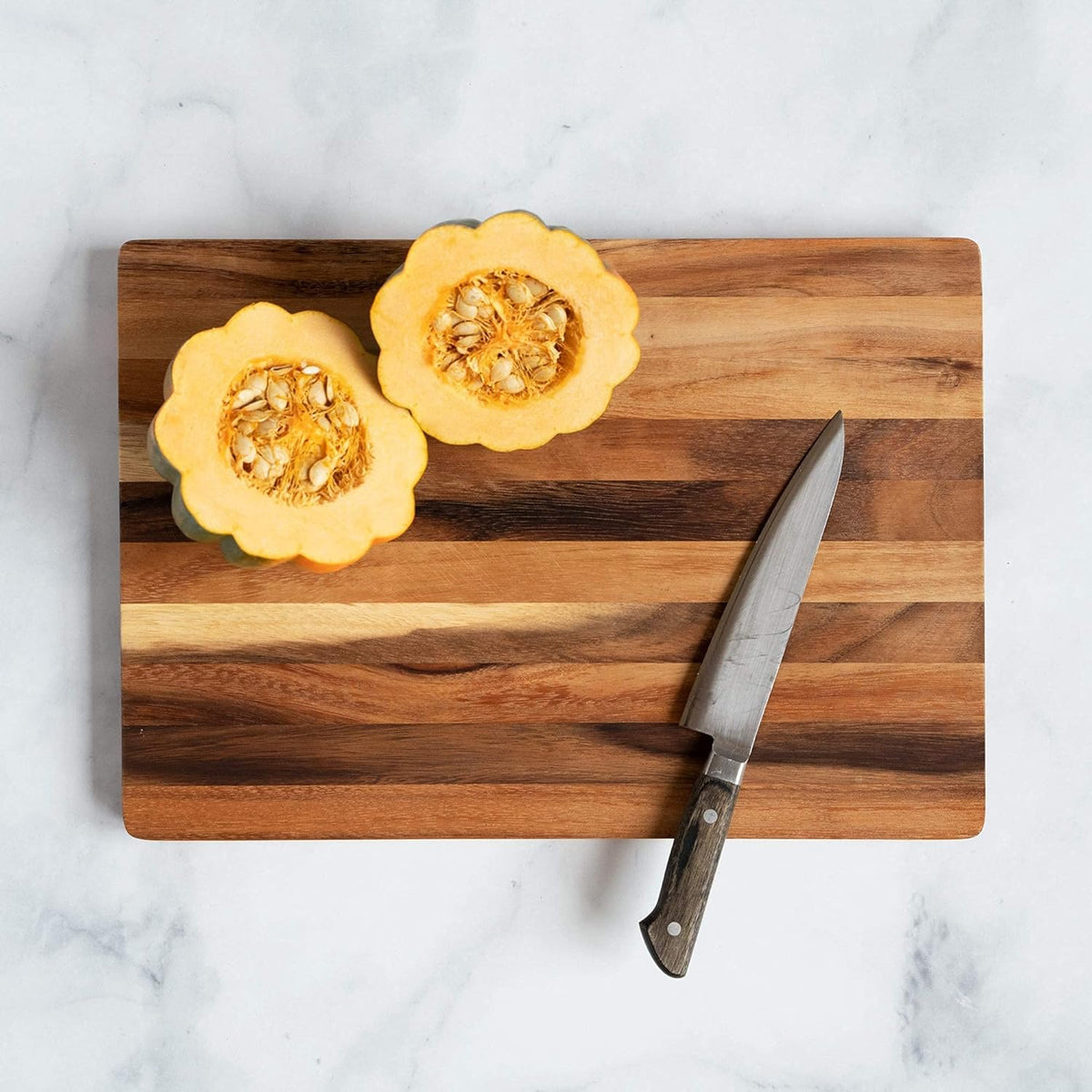 Large Wood Cutting Board 17x12 Inch Reversible Hardwood Pack of 2 N601780