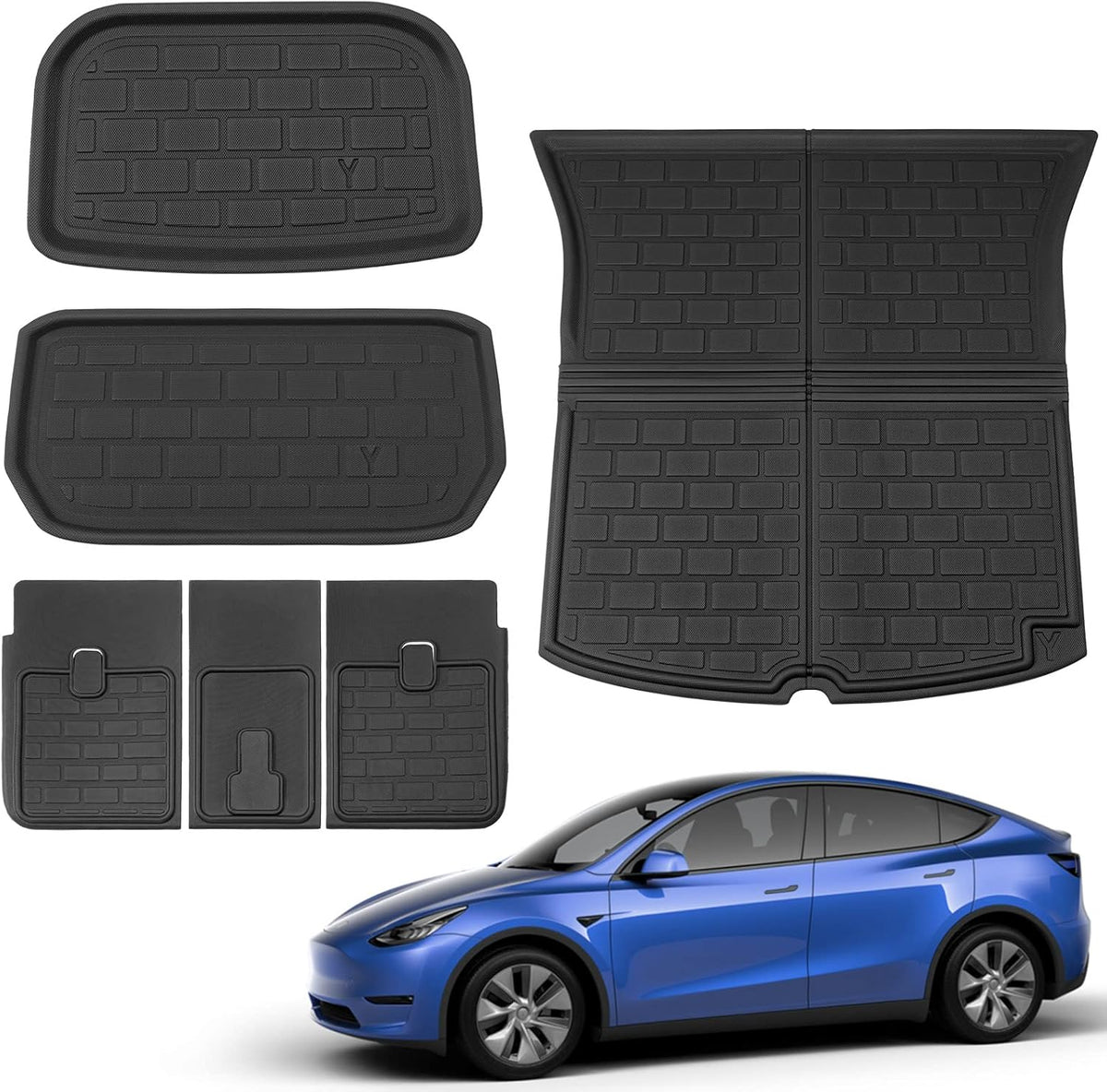 TPR All Weather Cargo Mat Trunk Liner Set of 6 F20899