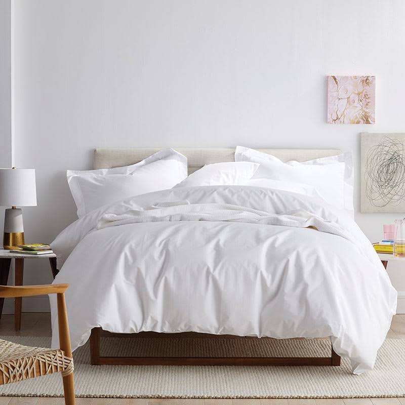 Graphite 300-Thread Count Cotton Percale King Fitted Sheet F42951