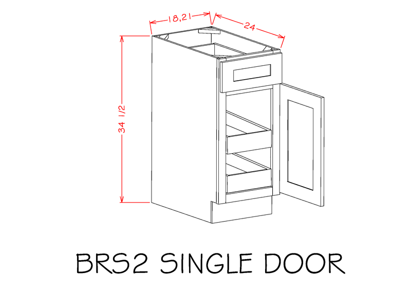 White 1 Door 1 Drawer Base Cabinet T2112