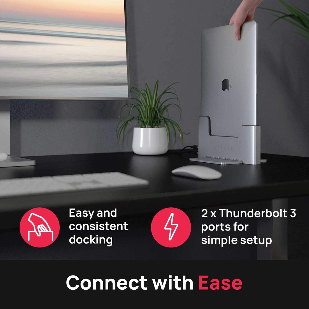 Vertical Docking Station with 2 Thunderbolt 3 Ports Space Gray Q497812