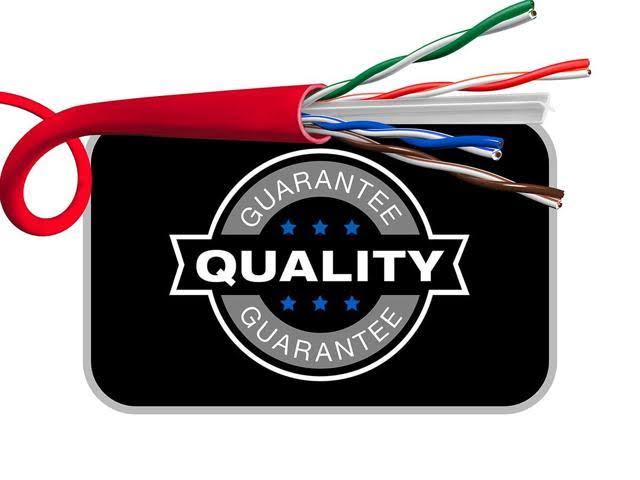 1000ft 23AWG Cat6 UTP Riser Rated Bare Copper Cable - Red F109